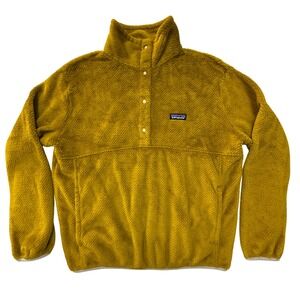 Patagonia Re-Tool Snap-T Pullover Women L Cosmic Gold Fleece Gorpcore Cabincore
